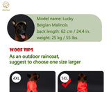 Waterproof Dog Raincoat with Reflective Strips and Adjustable Hood - Red, Yellow, Navy Blue