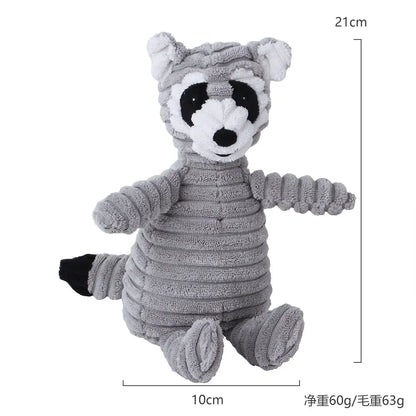 Pelúcia Corduroy Toy Dog, Forma Animais, Mordida Resistente, Brinquedos Squeaky, Pet Products, Acessórios de treinamento, Pequenos e Grandes Cães