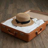 High Quality Flat Top Boater Sun Hat Straw Hat For Men & Women Summer Travel & Beach With Wide Brim UV Protection