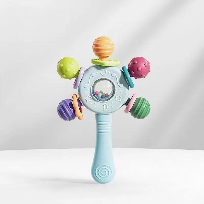 Baby Toys 0 6 Months Rattle Teether Development Games Sensory Toys Soft Silicone Teether Chewable For Newborns Babies 12 Months