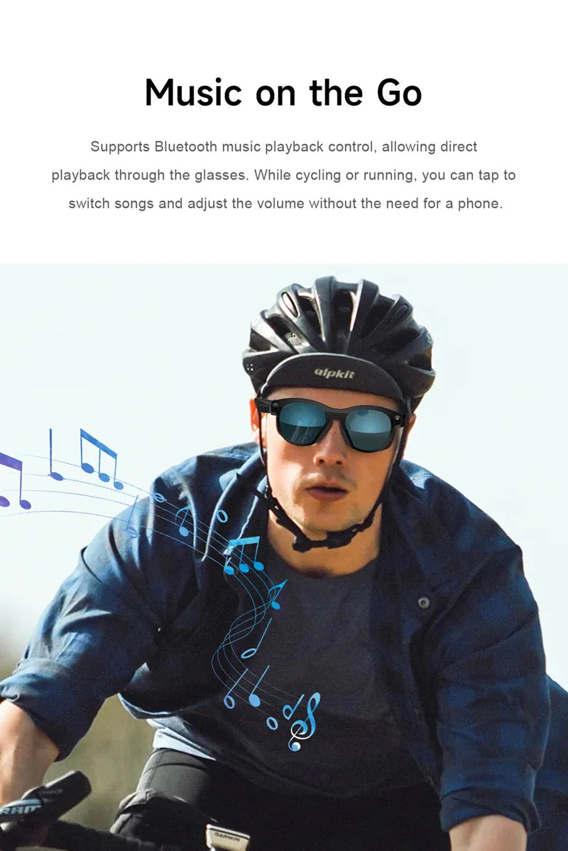 Lenovo 8K 2400W Smart AI Glasses Photo Video HD Shooting Camera Voice Call Translation Bluetooth Women Men Motorcycle Glasses