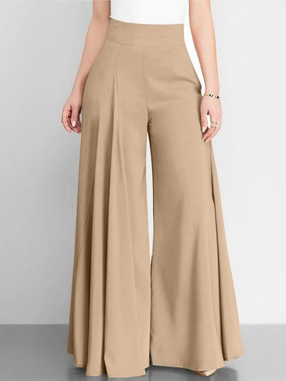 Pantalones anchos de cintura alta para mujer, pantalón largo, holgado, informal, elegante, para oficina, primavera y otoño