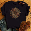 Women's Floral Mandala Printed T-Shirt, Plus Size Loose Short Sleeve Aesthetic Blouse, Casual Fashion, 90s Style, New