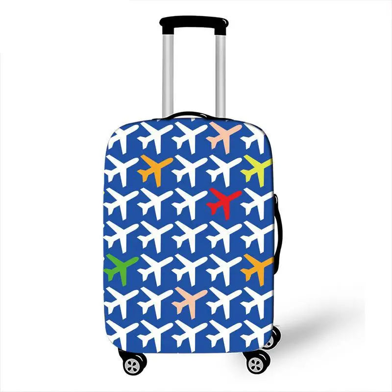 Aircraft Series Luggage Cover High Elasticity Thickened Luggage Case Cover Dust Protection Cover Travel Accessories Packing