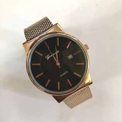 New 2023wokai business watch Quartz sports leisure belt men's watch Wheel pattern personality women clock