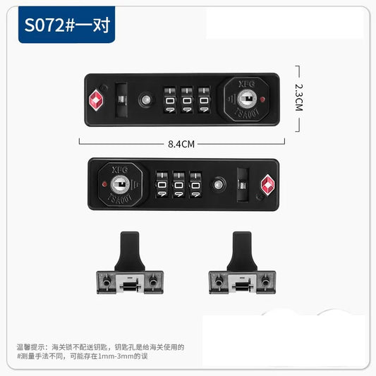TSA customs lock luggage compartment password lock accessories PKE buckle trolley case accessories buckle luggage bag lock