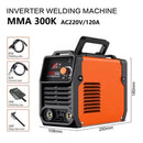 Portable Welding Machine 220V Digital Display LCD Hot Start Welding Machines 300A ARC Welder Machine with Electrode Holder Wire