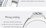 PERFANY 1/2CT Moissanite Ring for Men S925 Pure Silver Sparkling Diamond Domineering Wedding Ring Luxury Wedding Jewelry Gift