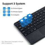 Wireless Backlit Bluetooth with Touchpad Ultra Slim 7-Colors Backlit Keyboard Portable Rechargeable Keyboard for ipad
