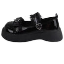 Round Toe Mary Jane Shoes For Women Pumps Buckle Butterfly Knot Platform Casual Shoes For Ladies Spring Autumn New Fashion Solid 2024 