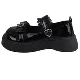 Zapatos Mary Jane de punta redonda para mujer, con plataforma y hebilla de nudo de mariposa, informales, para primavera y otoño, nueva moda 2024. 