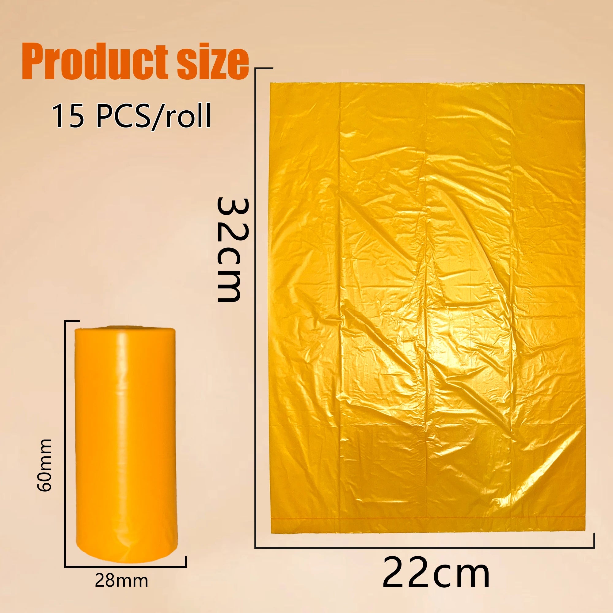 EPI photodegradable pet poop bags Orange scented dog poo bag pet cleaning supplies dispenser gift