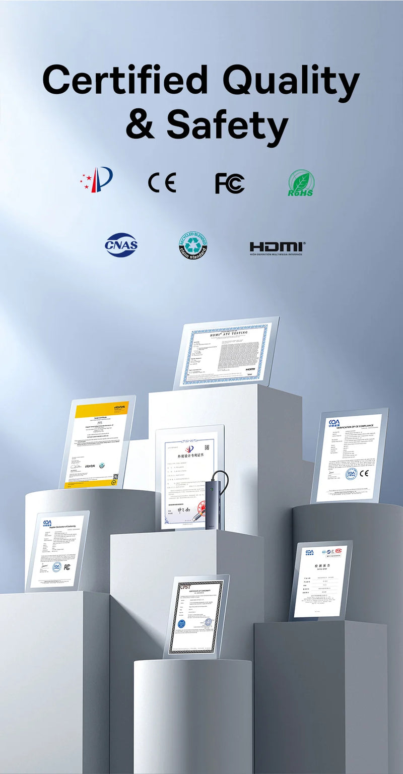 Baseus USB Hub DP 4K Dual HDMI Adapter 11 in 1 Splitter RJ45 USB 3.0 PD 100W Docking Station for MacBook Pro Air M2 M1 USB C HUB