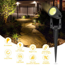 Outdoor LED Spotlight, 6 Pack Garden Lamp, Waterproof IP65 Outdoor Spotlight Lighting for Christmas Halloween Garden Decoration