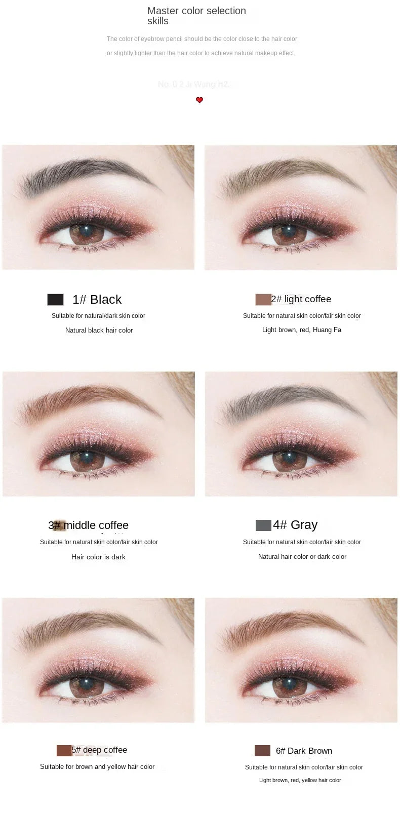 1Pc Ultra Fine Double-Ended Eyebrow Pencil Waterproof Sweat-proof Long Lasting Professional Eye Makeup for Women Wholesale 1.5mm