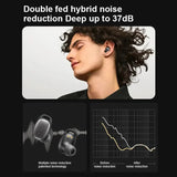 Auriculares inalámbricos FIIL T2 Pro con micrófono dual, 37 dB, híbridos ANC, Bluetooth 5.2, TWS ENC, auriculares de alta fidelidad, carga inalámbrica rápida.