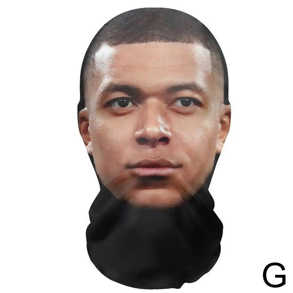 Máscara creativa de Kanye con impresión 3D, malla elástica, máscara facial completa, tocado para cosplay, artículos novedosos, accesorios de fiesta para cosplay para hombres y mujeres