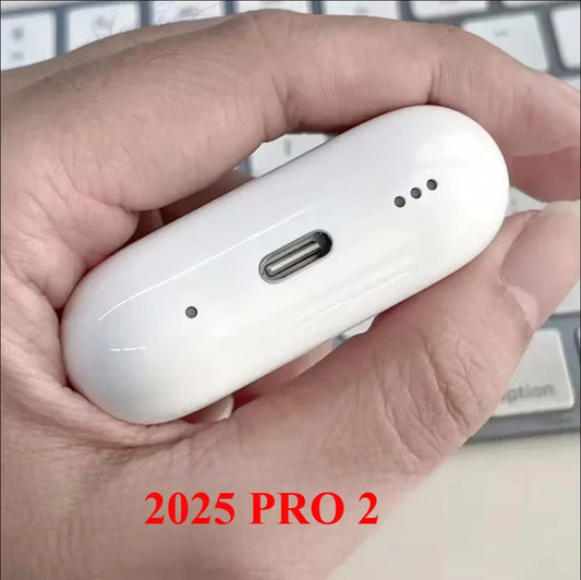 2025 NEW IOS18 ANC Pro 2 Wireless Bluetooth Earbuds Active Noise Cancellation Gaming Handfree Headset Earphone USB-C Type Cable