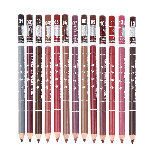 Professional Wood Lip liner Waterproof Lady Charming Lip Liner Soft Pencil Makeup Women's Long Lasting Cosmetic Tool 28Color