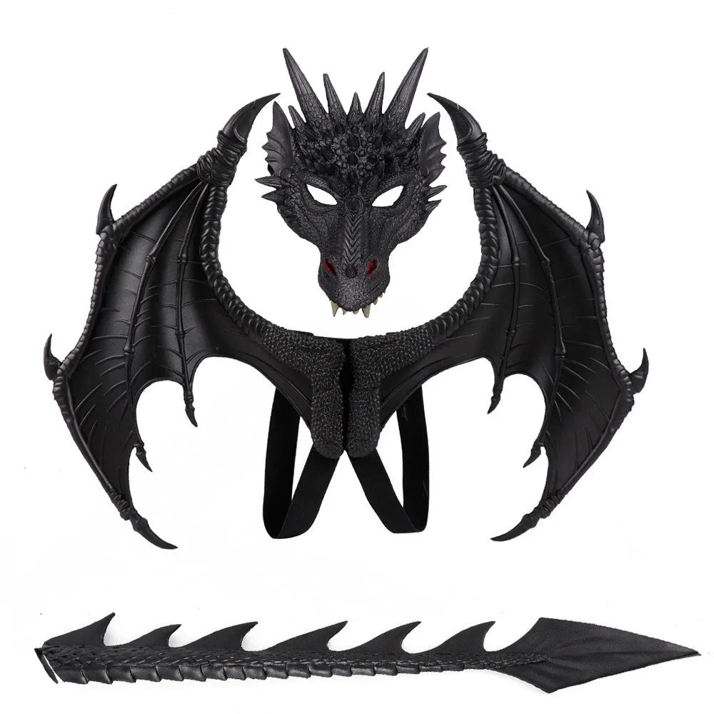 Animal Cosplay Dragon Costume Purim Christmas Gift Carnival Party Cosplay Set Wing and Tail Faucet Costume