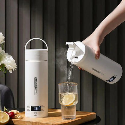 500ml Electric Teapot LCD Screen 110V 300W Fast Heating Coffee Pot 4 Variable Preset Temperatures US Plug for Home Office Travel