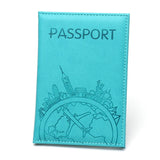 Global Flight Printed Passport Holder Leather Passport Covers Lightweight Airplane Passport Case Id Holder Plane Ticket Holder