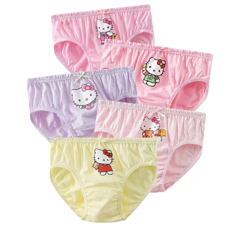 5 paquetes/caja de ropa interior para niños, bragas triangulares de algodón suave con dibujos de Mickey, transpirables, caja de regalo.