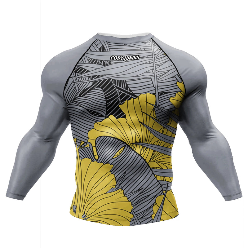 Custom Hot Sale Cody Lundin Wrestling BJJ Jiu Jitsu Rash Guard For Men 3D Sublimation Tattoo Tight Long Sleeve kickBoxing Jersey