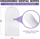 Pet Teeth Cleaning Dental Finger Wipes for Dogs & Cats, Reduces Plaque & Freshens Breath No-Rinse Dog Teeth Care Finger Wipes, E