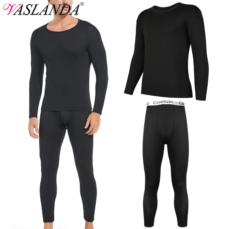 Thermal Underwear for Men Long Johns With Fleece Lined Set Set Cold Weather Winter Top Bottom