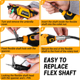 DEKO Kit de herramientas rotativas de 220v, herramientas rotativas manuales eléctricas Mini para madera/Metal, máquina perforadora amoladora eléctrica