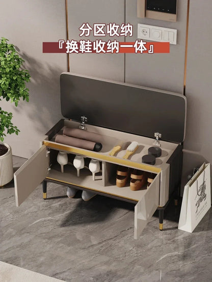 2024 new shoe changing stool for home use, shoe cabinet at the door integrated storage shoe rack