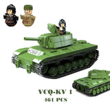Military WW2 Tanks Tiger Sherman T34 Panzer Vehicle Airplane Army Soldier Weapons Model Building Block Brick Children Kids Toys