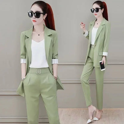 Spring Autumn Popular Women's Suit Set Three Pieces Fashionable Elegant Summer New Arrival Professional Clothing Outerwear