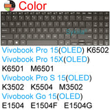 Keyboard Cover for ASUS Vivobook Pro 15 15X OLED GO S S15 N6506 S5507 S5506 M5506 X1505 M1505 K3504 Silicone Protector Skin Case