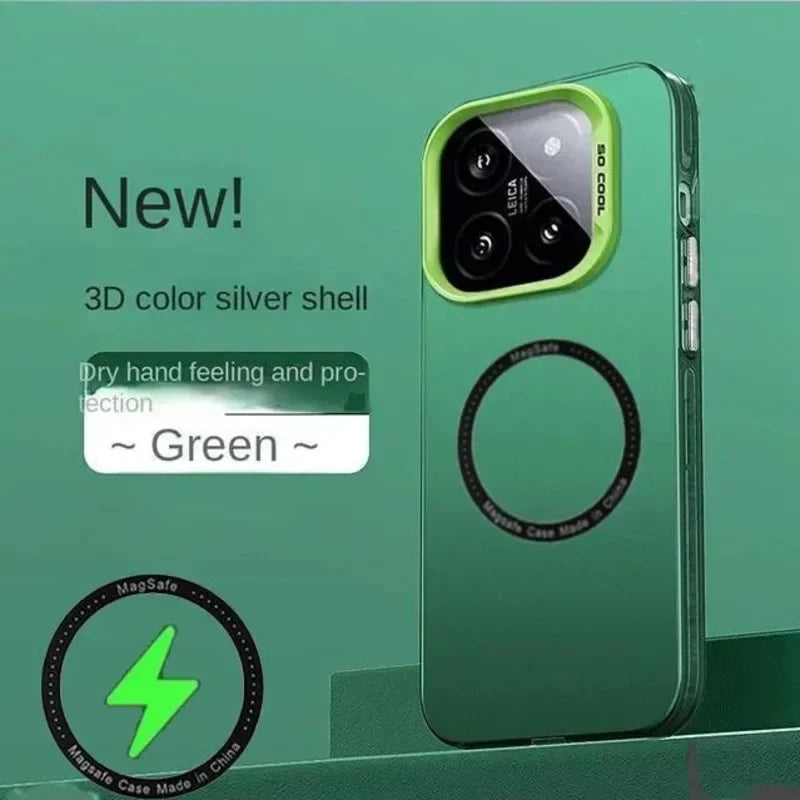 For Xiaomi 15T Pro 15 T Magsafe Wireless Charging Matte Hard Cover for Xiaomi Mi 14T 15TPro Shockproof Protection Magnetic Case