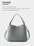 100% Genuine Leather Women's Bucket Bag Luxury Designer Versatile Shoulder Bag Women Commuter Crossbody Bags Female Handbag