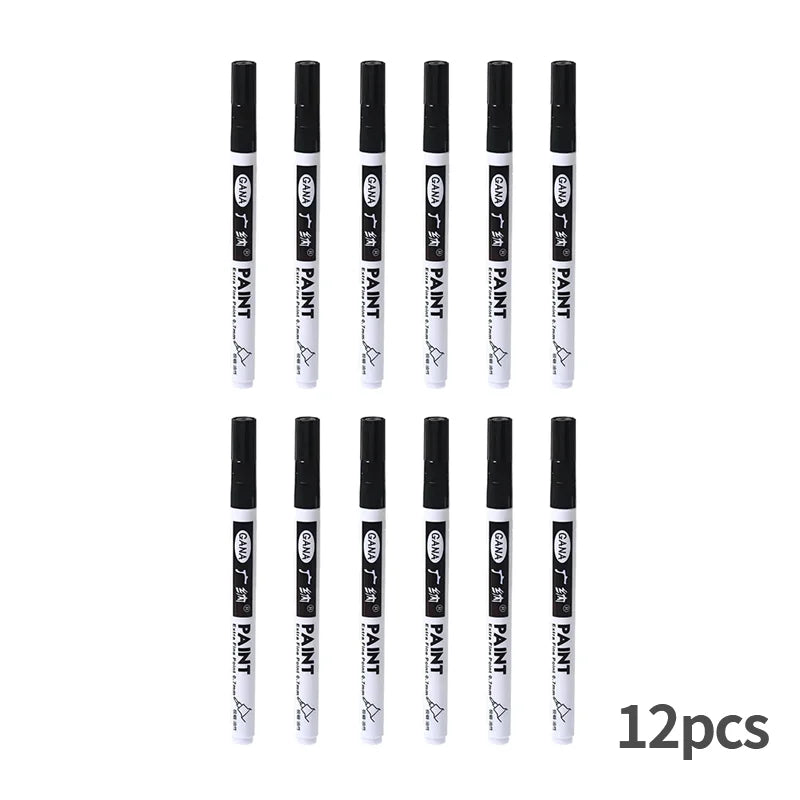 Fine tip permanent Paint Marker Pen DIY Paint Metallic Pen Permanent Gold SILVER Marker Touch Up,School Model Painting