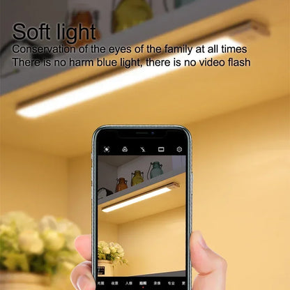 10-60cm led sob luzes do armário sensor de movimento luz noturna lâmpada sem fio recarregável para armário de cozinha quarto guarda-roupa luz
