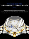 OLEVS 3638 Mens Watch Original Quartz Watch Stainless Steel Waterproof Luminous Large Dial Day Date Watches Luxury Men Box Reloj