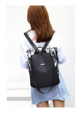 Homefish New Women's Multifunction Backpack Casual Solid Color School Bag For Girls Fashion Detachable Strap Travel Shoulder Bag