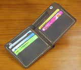 Luxury Handmade 100% Genuine Leather Men Wallet Purse Short Money Clip with Coin Pocket Male Money Bag Multi-Card Wallet Vintage