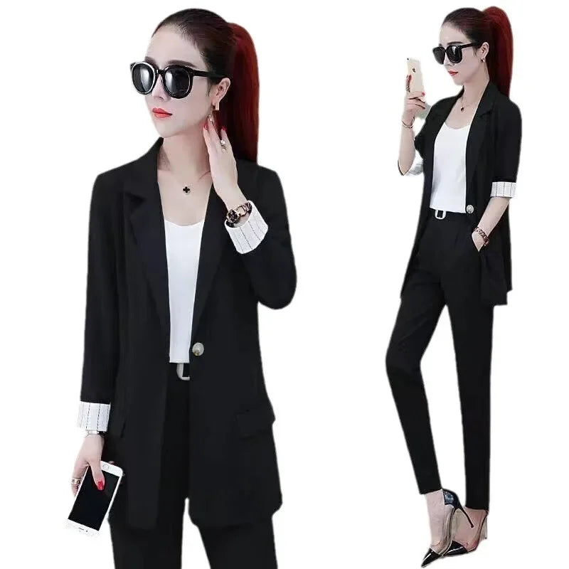 Spring Autumn Popular Women's Suit Set Three Pieces Fashionable Elegant Summer New Arrival Professional Clothing Outerwear