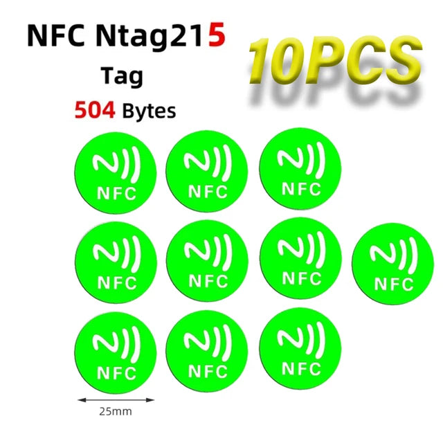 10 pçs coloful etiqueta de leitura rápida nfc adesivo 13.56 mhz 540bytes rfid nfc etiqueta adesivos etiquetas adesivas para telefones nfc auto-adesivo