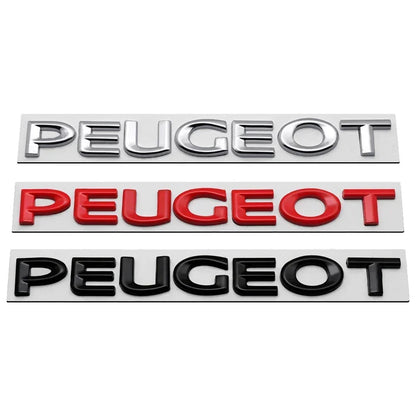 Metal Car Rear Trunk Badge Tail Letter Emblem Sticker for Peugeot 107 108 206 207 208 301 307 308 407 408 2008 5008 Exterior