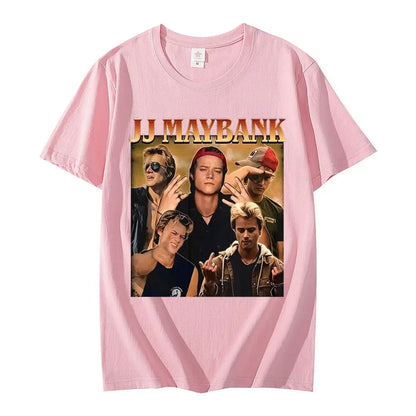Camiseta de la serie de televisión Outer Banks 3 (2024), con estampado gráfico de JJ Maybank, de verano, para hombre y mujer, de algodón, manga corta, estilo punk.