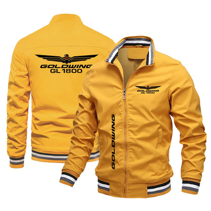 Spring and Autumn New Gold Wings GL1800 Biker Jacket Pilot Fashion Windbreaker Leisure Baseball Suit Men's Motorcycle Clothing