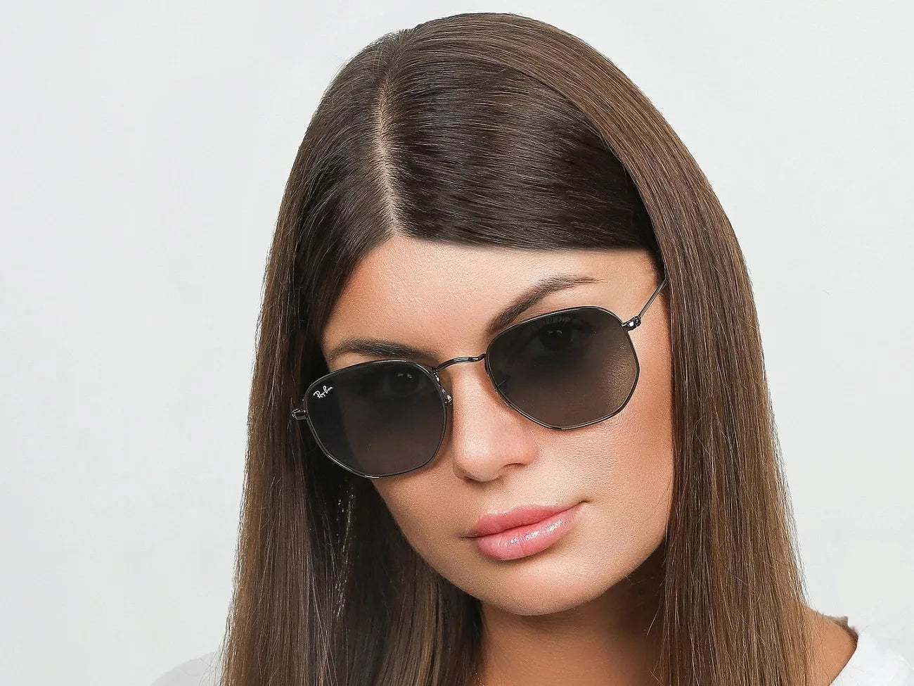 Rayban original Hexagonal 3548 Sunglasses Classic Round, Circular Sun Glasses with Gold Trim in box
