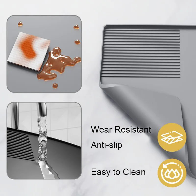 Home Coffee Machine Table Mat Anti-slip Silicone Coffee Mat Tamper Holder Station Cup Drainer Barista Coffee Accessories