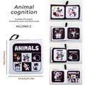 4 Pages Enlightenment Early Learning Books Children Black and White Cloth Book for Kids Montessori Educational Toys